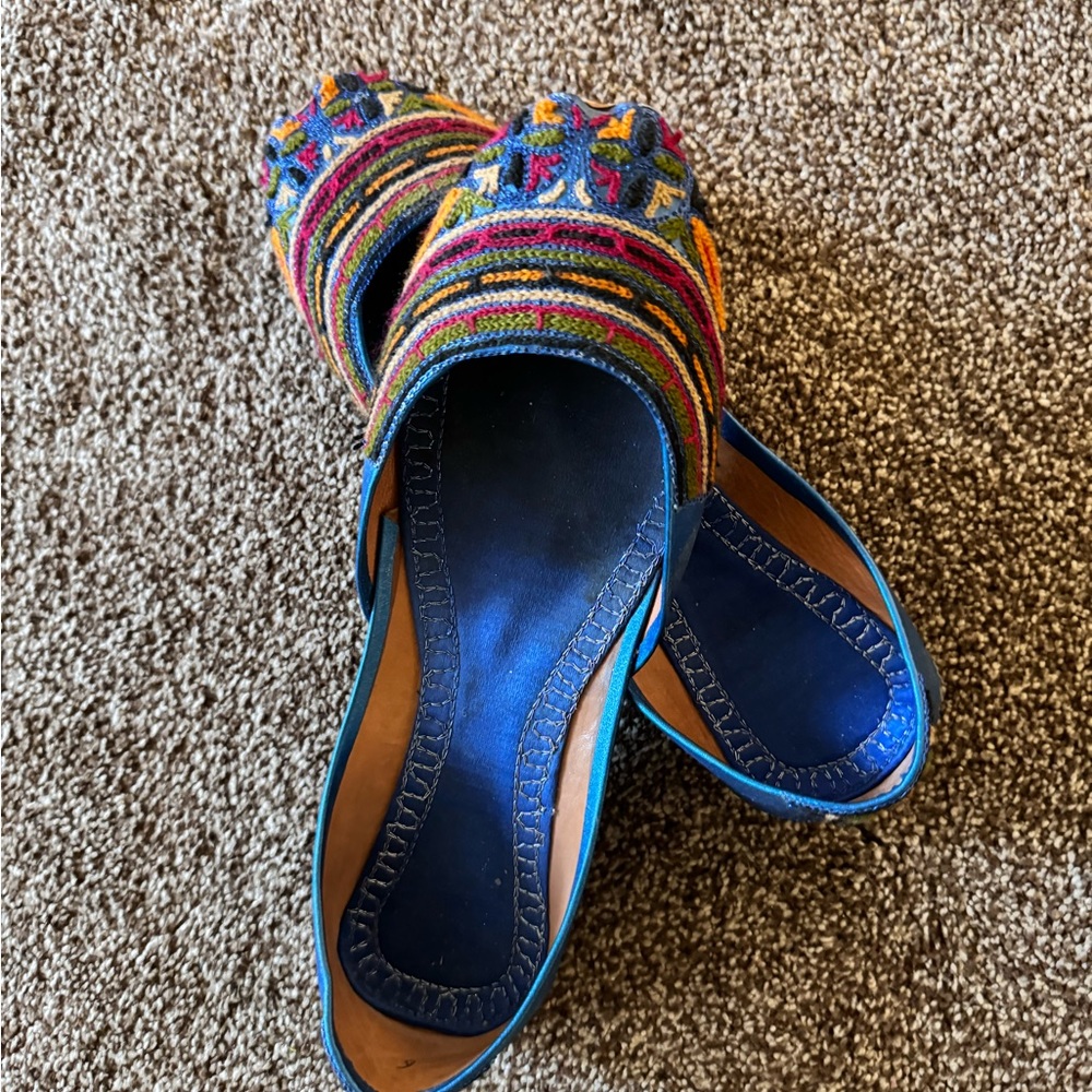 Indian punjabi blue shoes